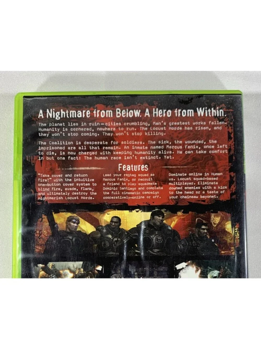 Gears Of War Xbox 360 Video Game Vtg 2006 Microsoft Complete 17+ Tested